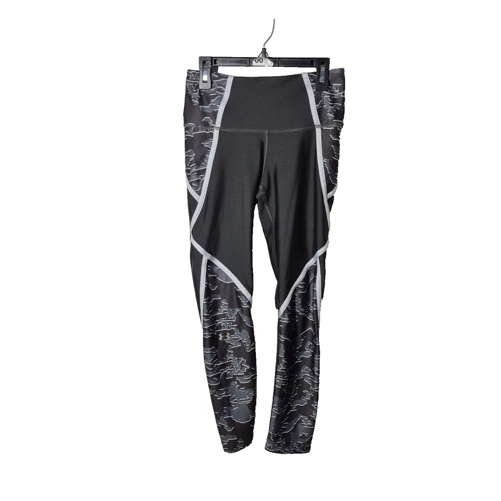 Under Armour Leggings Womens Small‎ Black Gray Printed Compression Athletic Gym
